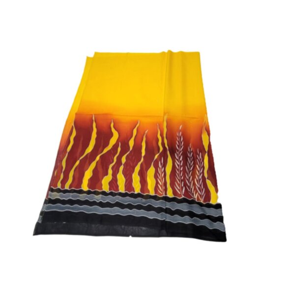 Womens Sarong Cotton Wrap, Handpainted Batik Wrapskirt Beach Pareo Beachwear-NEW - Picture 8 of 12